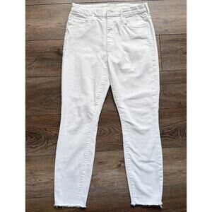 Mother Denim High-Waisted Looker Ankle Fray Jeans Size 27 In Fairest of Them All
